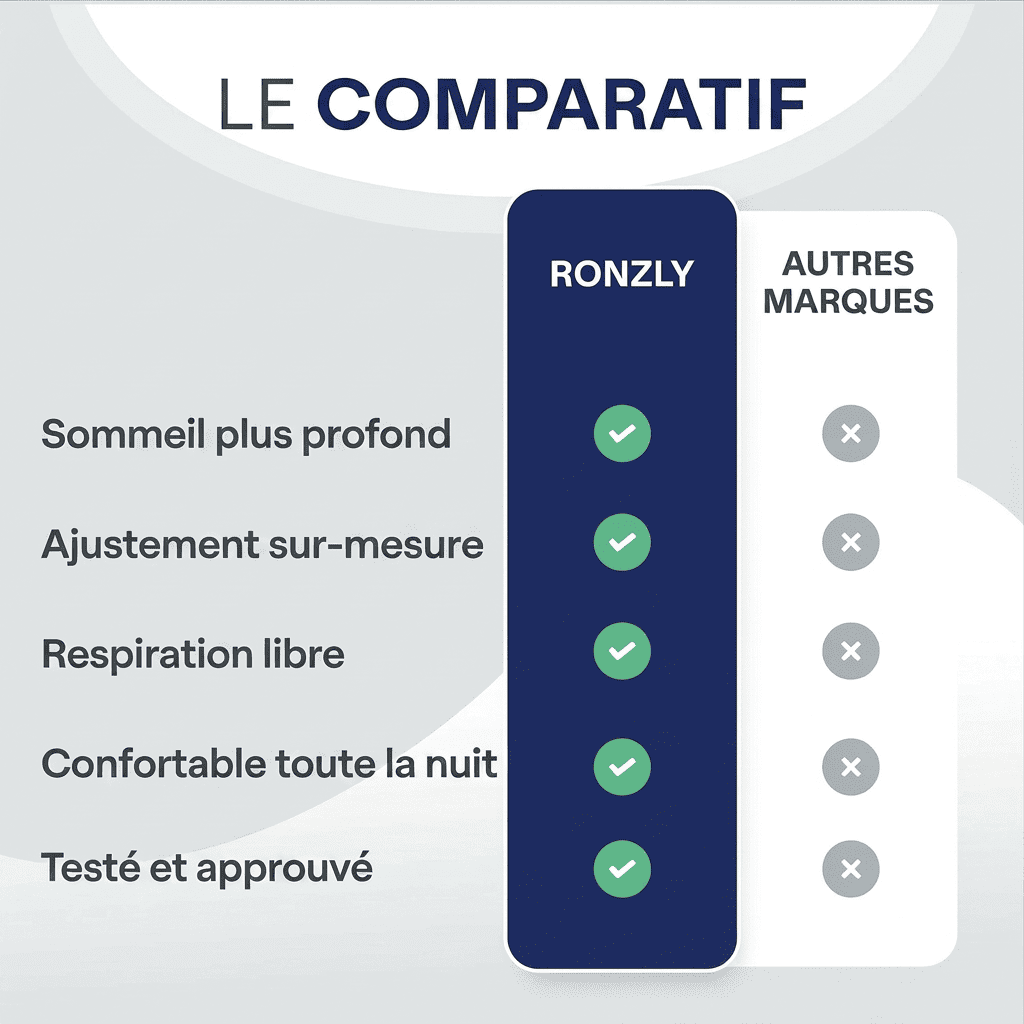Ronzly - Gouttière Anti-Ronflement Thermoformable Sur-Mesure - 60 Nuits d'Essai